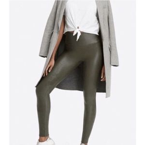 SPANX Dark Green High-Waisted Leggings